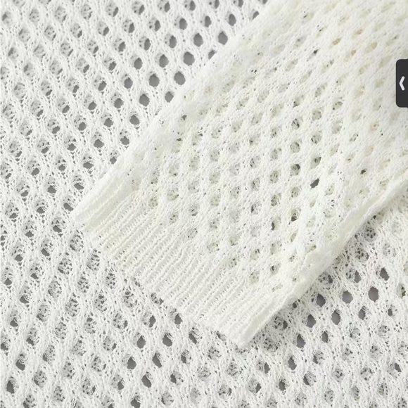 Mesh Top in Antique White Sz M - Picture 3 of 6